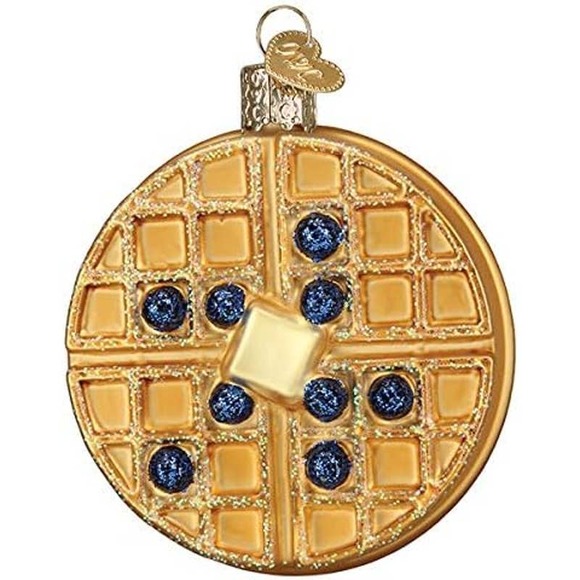 Old World Christmas Other - Old World Christmas Blown Glass Waffle With Blueberries Ornament